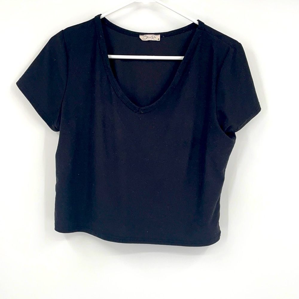Olivia Rae Black Cropped Top